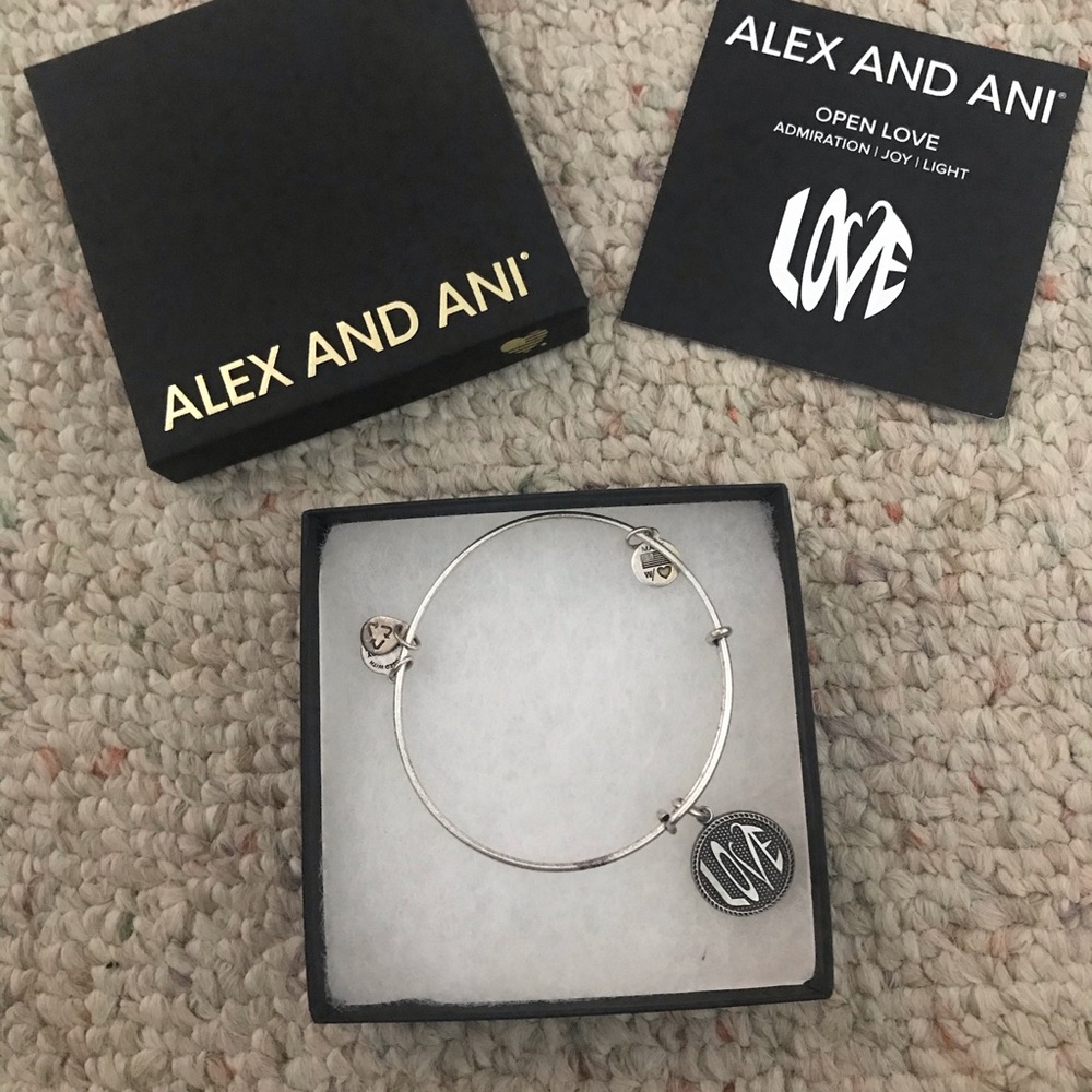 Alex and Ani Silver Open Love Bracelet